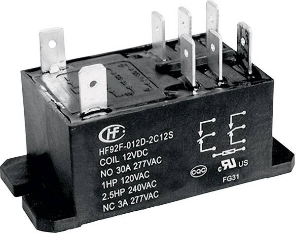 Hongfa HF92F-012D-2C21S Steckrelais 12 V/DC 30 A 2 Wechsler 1 St.