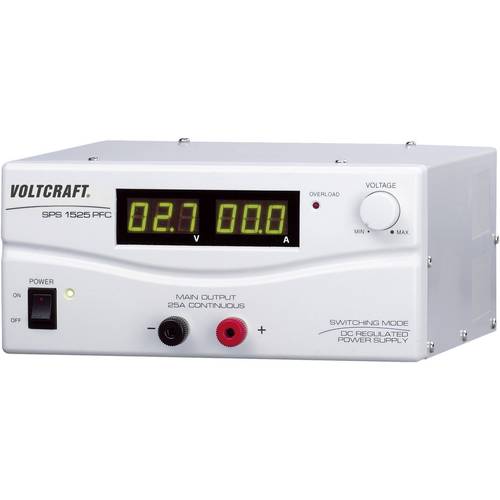 Thumbnail - VOLTCRAFT SPS 1525 PFC Labornetzgerät, einstellbar kalibriert (ISO) 3 - 15 V/DC 2 - 25 A 375 W Remote Anzahl Ausgänge 1 ...