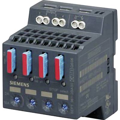 'Elektronisches Gerät mit Siemens-Logo, blauen und roten Hebeln vorn, mehreren Anschlüssen oben. Industrielle Anwendung möglich.'