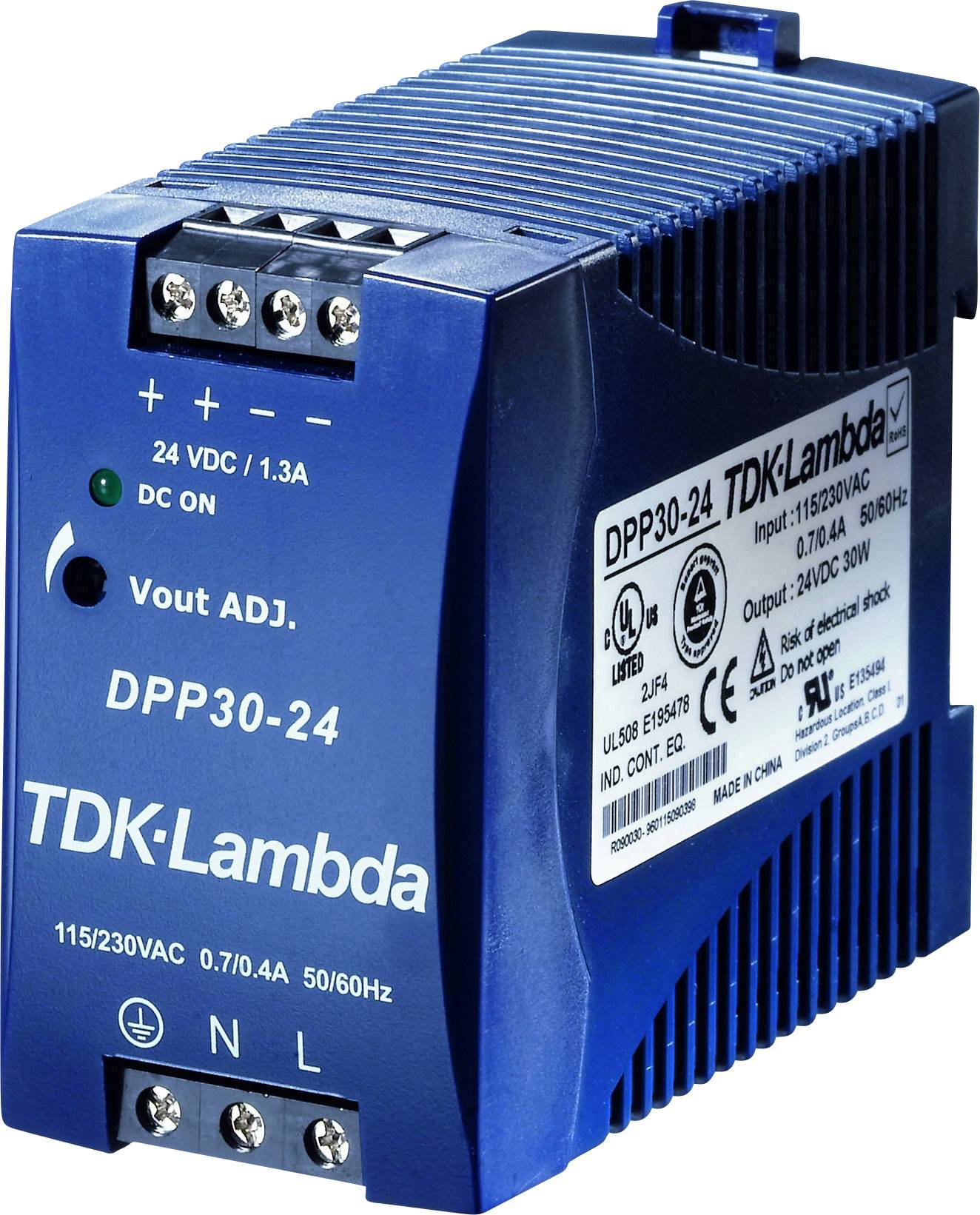 TDK Hutschienen-Netzteil (DIN-Rail) TDK-Lambda DPP-30-24 24 V/DC 1.3 A 30 W 1 x