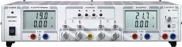 VOLTCRAFT VSP 2405 Labornetzgerät, einstellbar 0.1 - 40 V/DC 0 - 5 A 409 W Anzahl Ausgänge 3 x