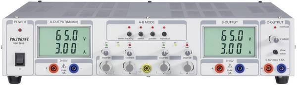 VOLTCRAFT VSP 2653 Labornetzgerät, einstellbar 0.1 - 65 V/DC 0 - 3 A 399 W Anzahl Ausgänge 3 x
