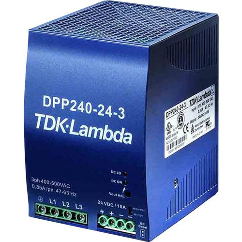 TDK-Lambda DPP240-24-3 Hutschienen-Netzteil (DIN-Rail) 24 V/DC 10 A 240 W Anzahl Ausgänge:1 x Inhalt 1 St.