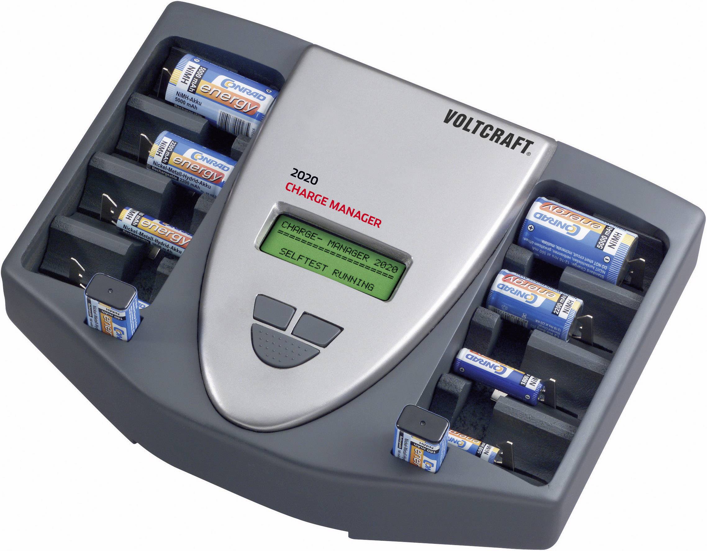 VOLTCRAFT Charge Manager CM2020 Rundzellen-Ladegerät NiCd, NiMH Micro (AAA), Mignon (AA), Baby (C), Mono (D), 9 V Block-6
