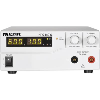 VOLTCRAFT HPS-16010 Labornetzgerät, einstellbar kalibriert (DAkkS-akkreditiertes Labor) 1 - 60 V/DC 0 - 10 A 600 W Remot