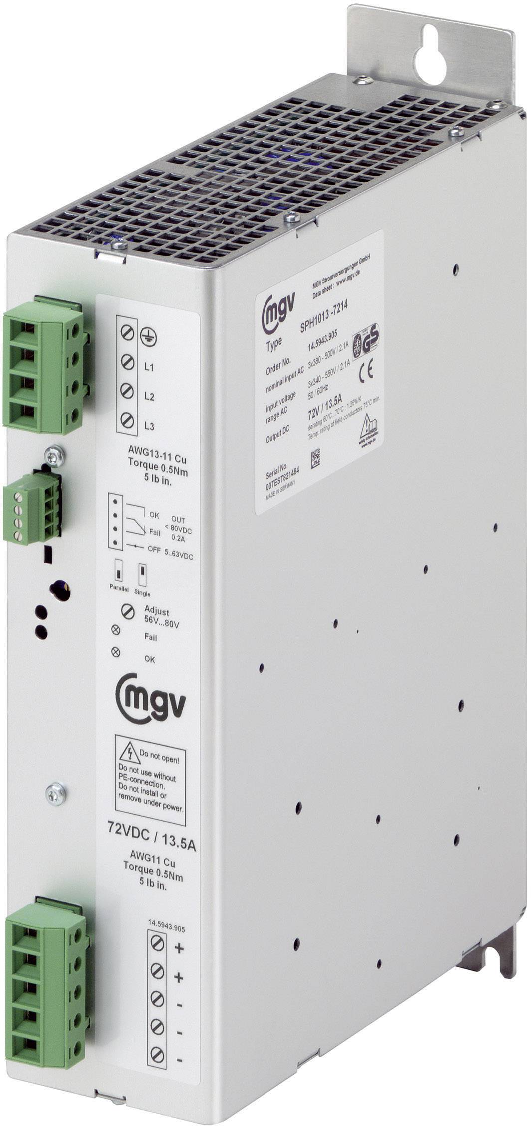 mgv SPH1013-7214 Power Supply 72V DC 13.5A 1000W Super-Slim Robust...