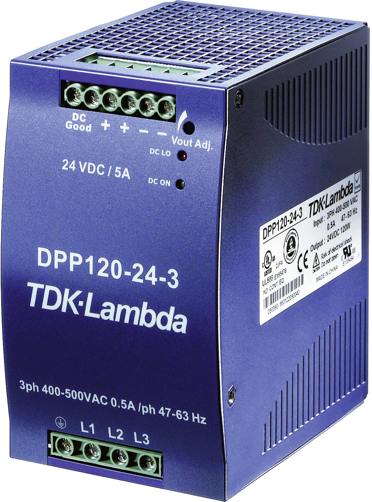 TDK Hutschienen-Netzteil (DIN-Rail) TDK-Lambda DPP-120-24-3 24 V/DC 5 A 120 W 1 x