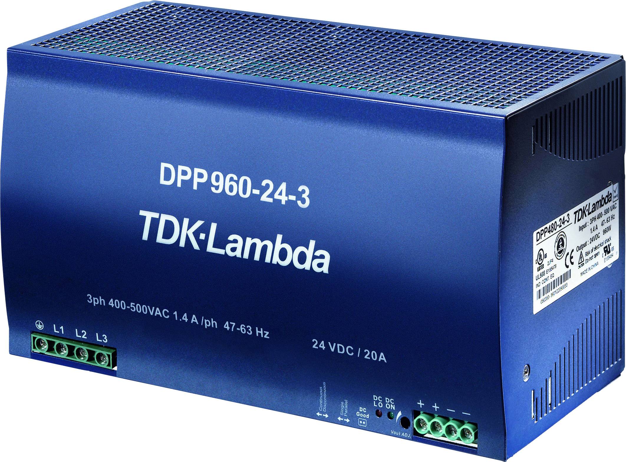 TDK Hutschienen-Netzteil (DIN-Rail) TDK-Lambda DPP-960-48-3 48 V/DC 20 A 960 W 1 x