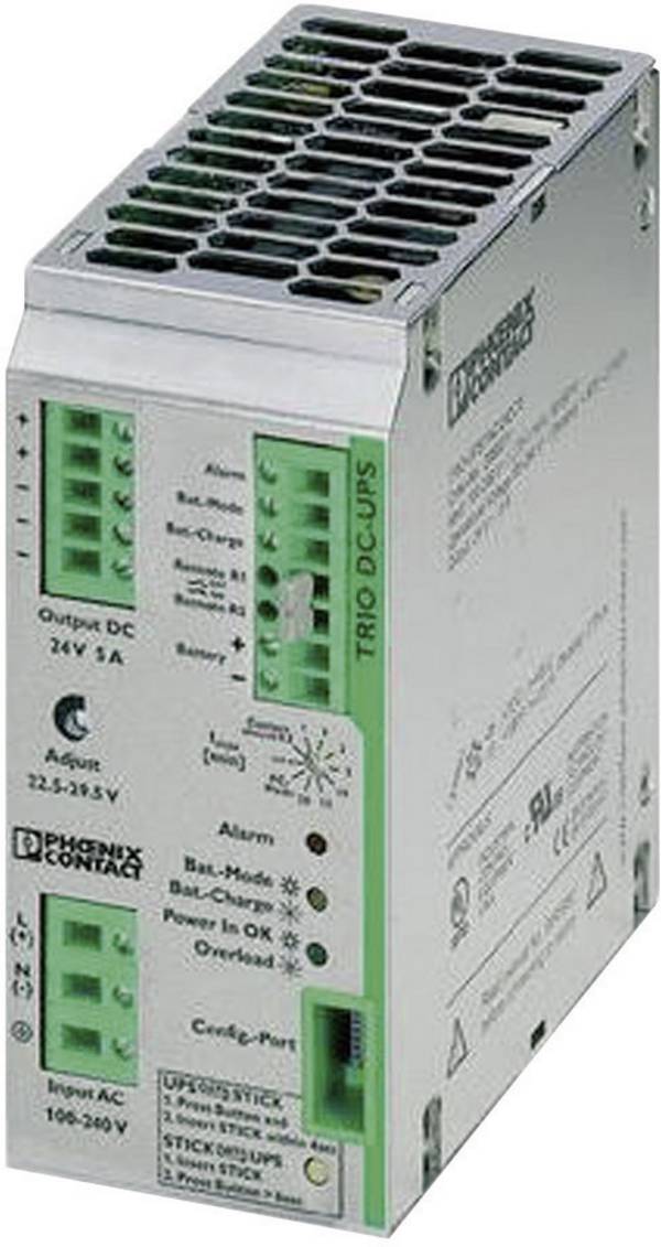 Phoenix Contact TRIO-UPS/1AC/24DC/ 5 2866611 Industrielle USV-Anlage (DIN Rail)