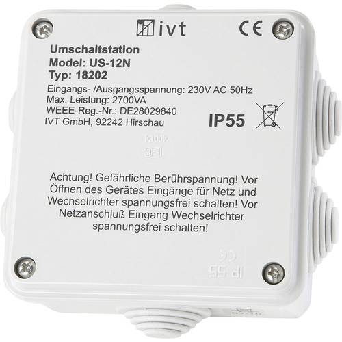 IVT Umschaltstation US-12N 2760 VA 18202 130 mm x 130 mm x 60 mm Passend für Modell (Wechselrichter):Universal