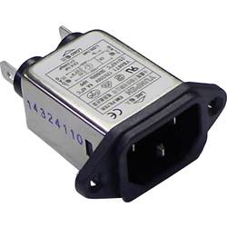 Sieťový filter Yunpen YB06T1 515051, s IEC zásuvkou, 250 V/AC, 6 A, 0.7 mH, (d x š x v) 57 x 25.25 x 52.3 mm, 1 ks