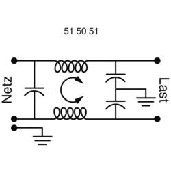 Sieťový filter Yunpen YB01A1 521326, s IEC zásuvkou, 250 V/AC, 1 A, 3.7 mH, (d x š x v) 57 x 25.25 x 52.3 mm, 1 ks