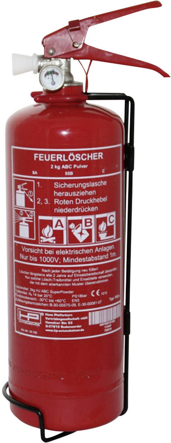 HP Autozubehör 10152 ABC 2 kg DIN EN 3 Feuerlöscher Inkl. Halter Pkw  EN 3-7 DIN 3-7  1 St.