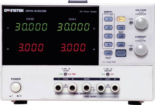 GW Instek GPD-2303S Labornetzgerät, einstellbar kalibriert (ISO) 0 - 30  0 - 3 A 180 W USB fernsteuerbar Anzahl Ausgänge 2 x