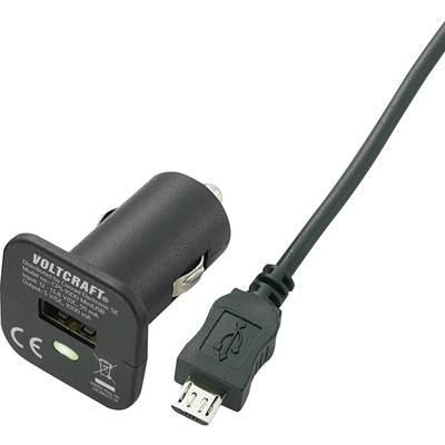 VOLTCRAFT CPS-1000 MicroUSB USB-Ladegerät  KFZ Ausgangsstrom (max.) 1000 mA Anzahl Ausgänge: 1 x Micro-USB, USB 