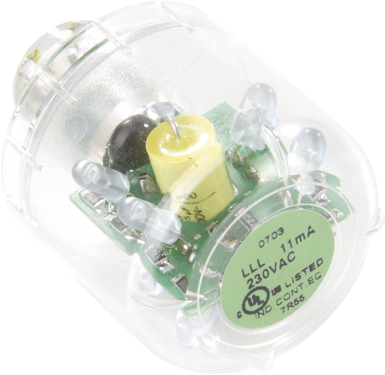 AUER SIGNAL geräte LED-Lampe LED-Dauerlicht LLL Grün, 12 V AC/DC, BA15d