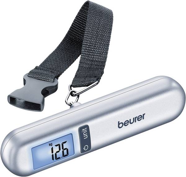 Beurer 732.12 Kofferwaage 732.12  Wägebereich (max.) 40 kg Ablesbarkeit 10 g batteriebetrieben Silber