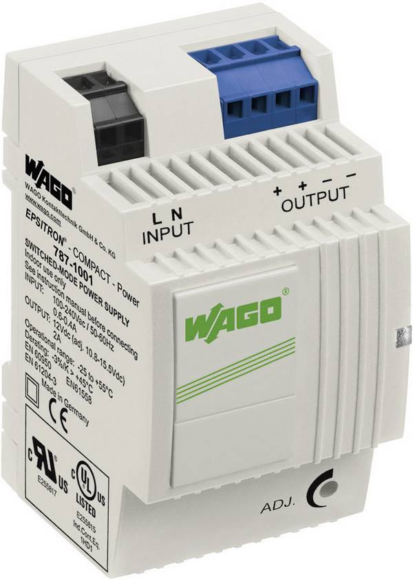 WAGO 787-1001 Hutschienen-Netzteil (DIN-Rail) 12 V/DC 2 A 24 W Anzahl Ausgänge:2 x Inhalt 1 St.