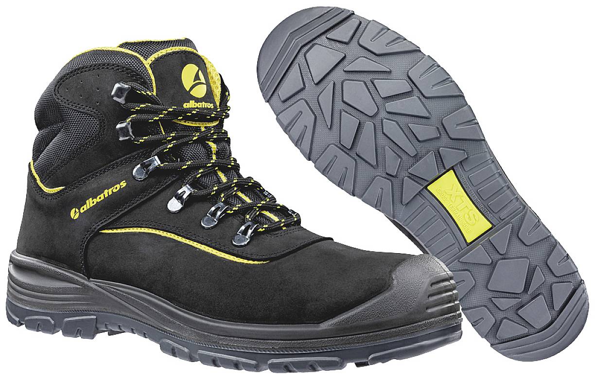 Albatros 631330-42 Veiligheidsschoenen S3 Schoenmaat (EU): 42 Zwart, Geel 1 paar afbeelding