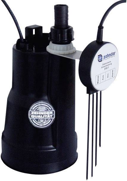Schwarze Tauchpumpe mit Kabel und Sensoren, gekennzeichnet mit 'Zehnder Qualität', geeignet für Entwässerung und Wasserumwälzung.