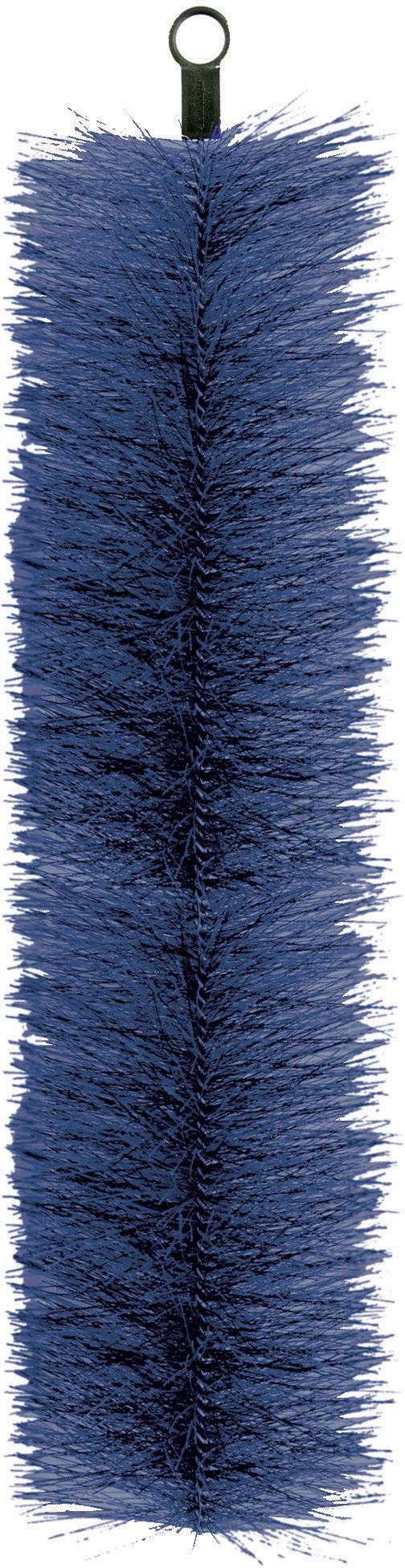 Blauer Flaschenreiniger mit kräftigen Borsten und einem schwarzen Griff, zum Reinigen von Flaschen oder engen Öffnungen geeignet.