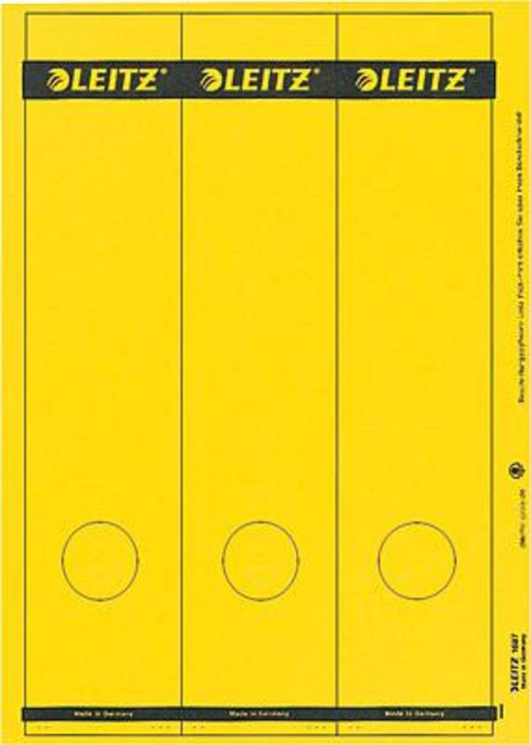 Ordneretikett lang/breit Papier gelb 75 St./Pack.