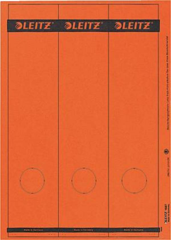 Ordneretikett lang/breit Papier rot 75 St./Pack.