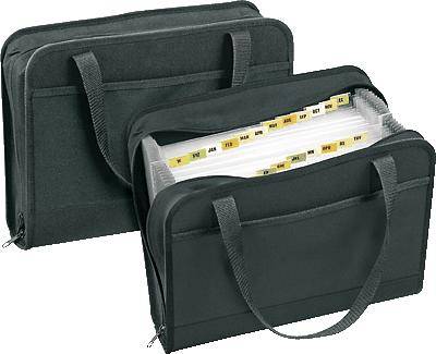 Fächertasche Office DIN A4 24 Fächer Textil sw-0