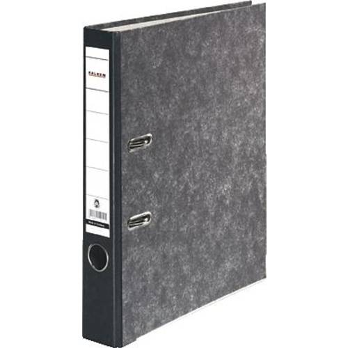 Falken Ordner Recycling DIN A4 Rückenbreite: 50 mm Schwarz Wolkenmarmor 2 Bügel 80022700