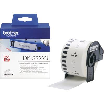 Brother DK-22223 Etiketten Rolle 50 mm x 30.48 m Papier Weiß 1 St. Permanent haftend DK22223 Universal-Etiketten 