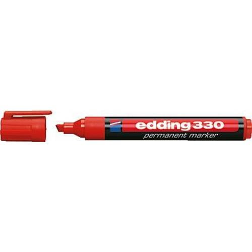 Edding 330 4-330002 Permanentmarker Rot wasserfest: Ja