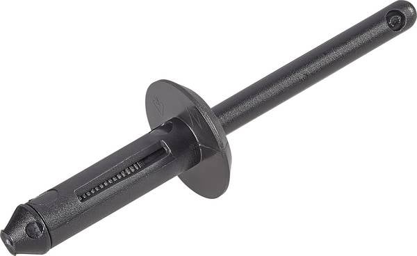 PB Fastener 301-9127-1010 301-9127-1010 Spreizniete Loch-Ø 5 mm  Schwarz 1 St.