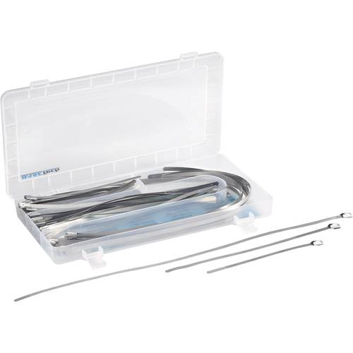 TRU COMPONENTS 1564900 Kabelbinder 127 mm, 201 mm, 326 mm 4.6 mm Silber 50 St.