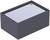 Graues rechteckiges Gehäuse aus Kunststoff mit abnehmbarem Deckel und abgerundeten Kanten, oft für Elektronik geeignet.
