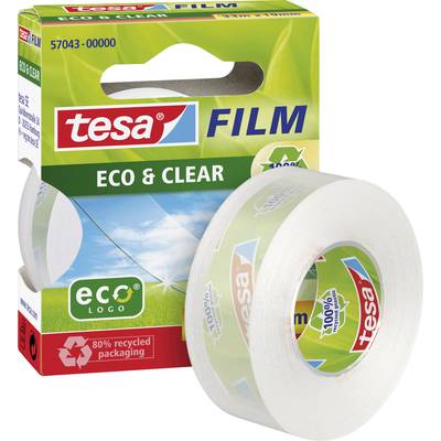 tesa tesafilm® Eco & Clear 57043-00000-01 tesafilm Eco & Clear Transparent (L x B) 33 m x 19 mm 1 St.