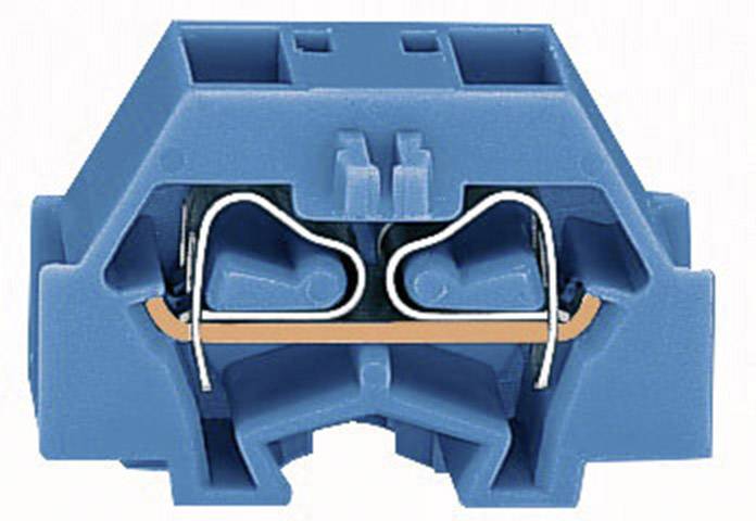 WAGO 4-LEITER-KLEMME 1,5qmm blau 260-334 2x0,08-1,5qmm mit Flansch