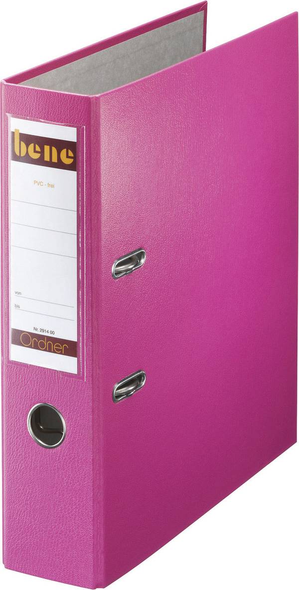 Ordner DIN A4 80mm PP rosa