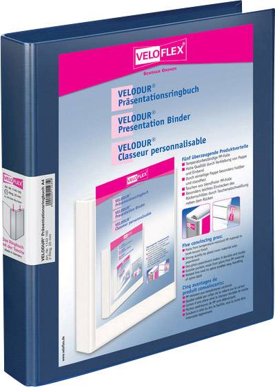 Veloflex Präsentationsringbuch VELODUR 1143150 A4 2-Rg 25mm blau-0
