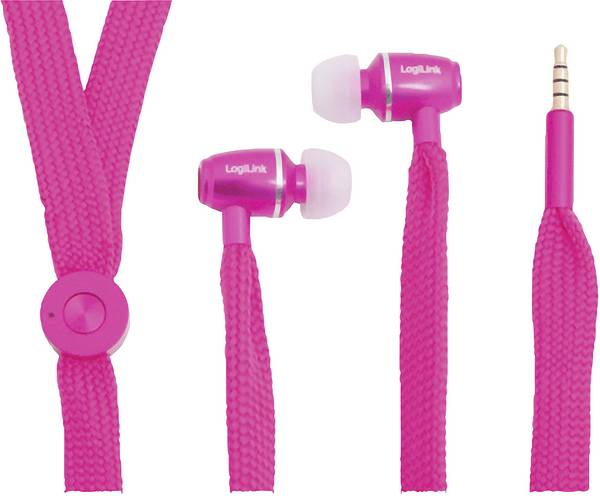 LogiLink Stereo In-Ear Headset, pink