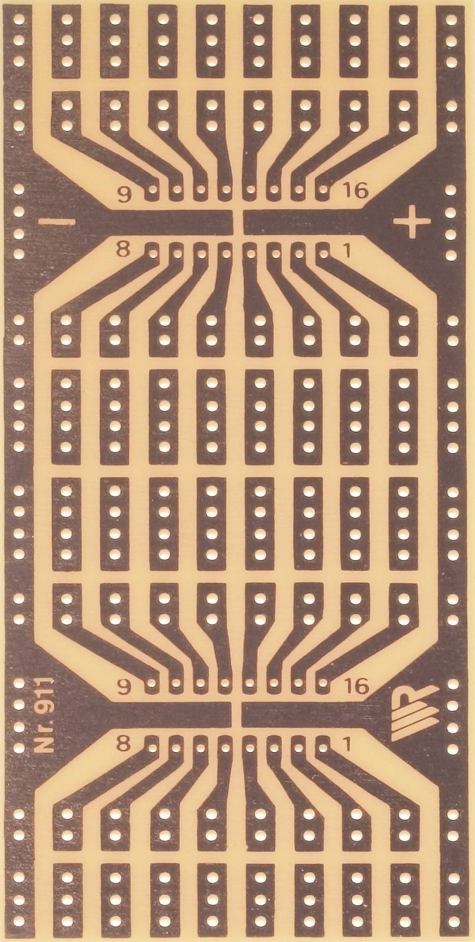 RADEMACHER Experimentierplatine Hartpapier (L x B) 110 mm x 80 mm 35 µm Rastermaß 2.54 mm WR Rademac