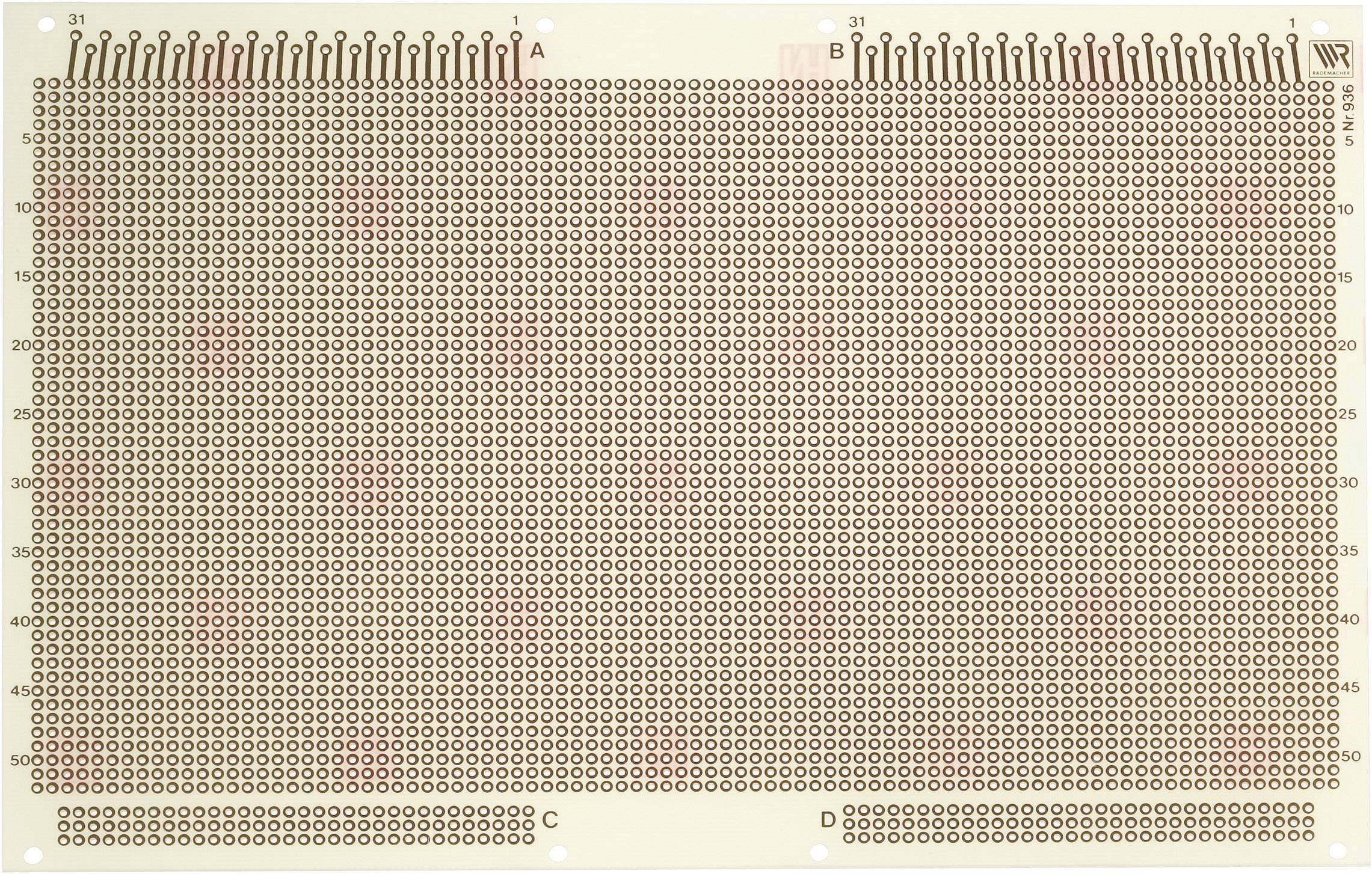 Experimentierplatine Epoxyd (L x B) 233.4 mm x 160 mm 35 µm WR Rademacher WR-Typ 936 Inhalt 1 St