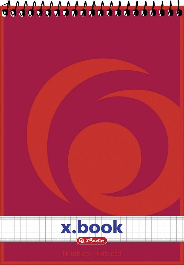 HERLITZ - 00110536 - Rot - A5 - 50 Blätter - 60 g/m² - Kariertes Papier