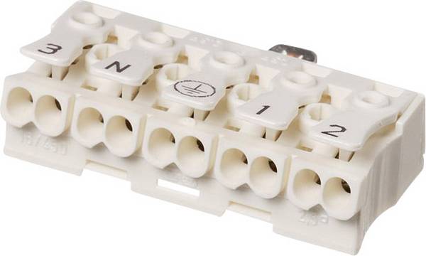 Adels-Contact 21806 LK 980-01/5 B Leuchtenklemme flexibel: -2.5 mm² starr: -2.5 mm² Polzahl: 5 1 St. Weiß