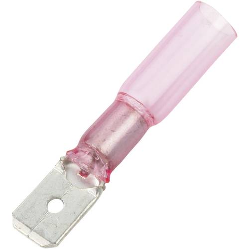 DSG Canusa 7935100302 Flachstecker Steckbreite: 6.3 mm Steckdicke: 0.8 mm 180 ° Teilisoliert Rot 1 St.