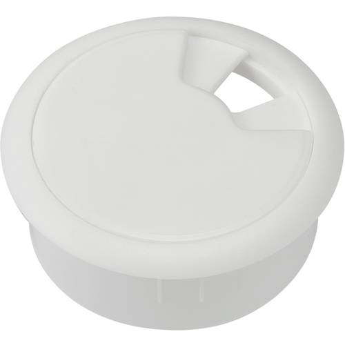 TRU COMPONENTS WP80WT Kabeldurchführung für Arbeitsplatten ABS Weiß 1 St.