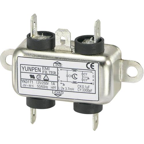Yunpen 530105 YK01T1 Entstörfilter 250 V/AC 1 A 3.7 mH (L x B x H) 44 x 48.7 x 18 mm 1 St.