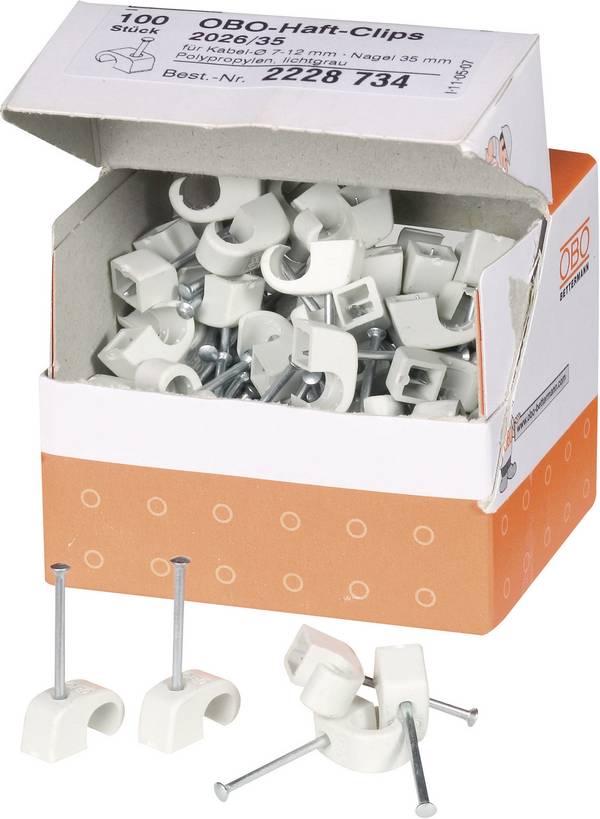 OBO Bettermann Nagelschellen Bündel-Ø-Bereich 11 mm (max) Grau 100 St.