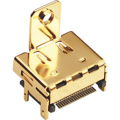 BKL Electronic 0907010 HDMI-Steckverbinder Buchse, Einbau horizontal Polzahl: 19  Gold 1 St. 
