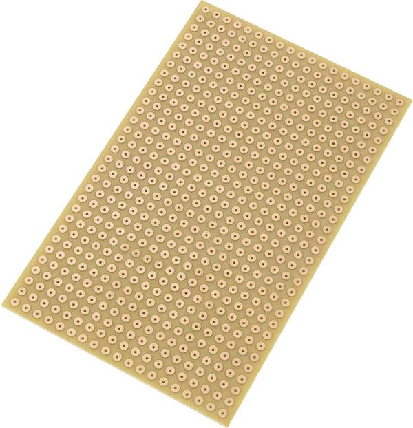 TRU COMPONENTS SU527785 Europlatine  Hartpapier (L x B) 16 cm x 10 cm 35 µm Rastermaß 5.08 mm Inhalt 1 St.