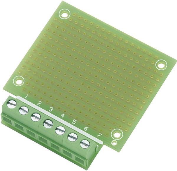 TRU COMPONENTS SU529016 Experimentierplatine  Epoxyd (L x B) 53.8 mm x 49.9 mm  Rastermaß 2.54 mm Inhalt 1 St.